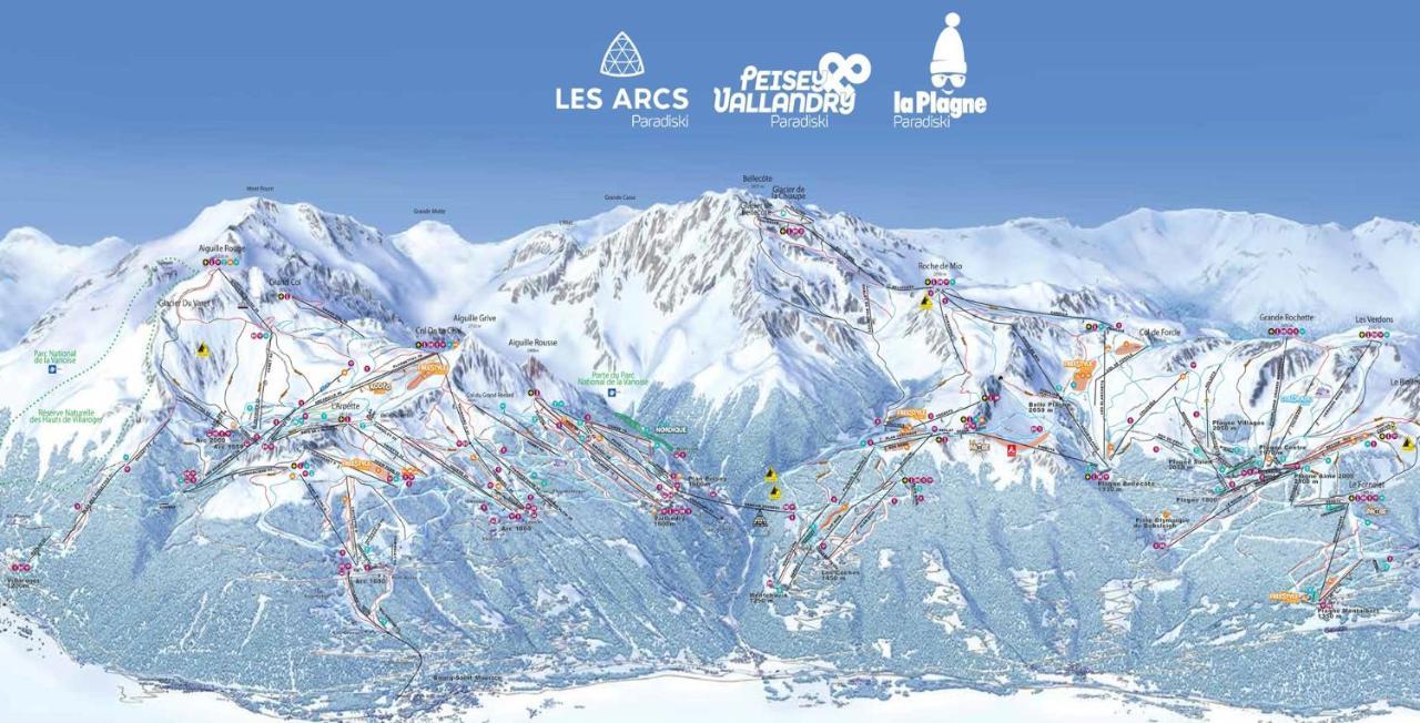 Arc 1950, ambiance chalet luxe 5/7pers dans résidence 5* skis aux pieds avec SPA Les Arcs  Exterior foto